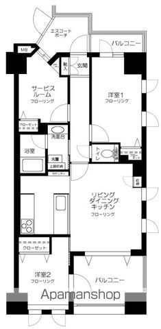 グランシティ勝どきの間取り