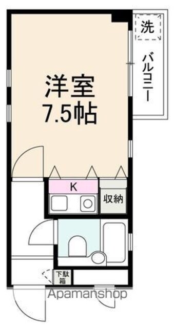 ａｍ’ｓⅡ[1R/20.48m2]の間取図