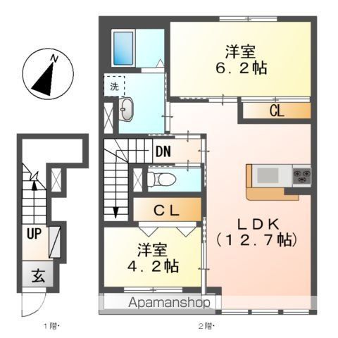 【グランチェスタ千香Ｂ棟の間取り】