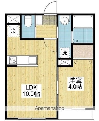 Ｒｅｎｏｔｔａ　Ｔａｋｅｗａｒａ[1LDK/32.92m2]の間取図