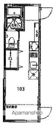 東京都新宿区北新宿３丁目[1R/15.9m2]の間取図