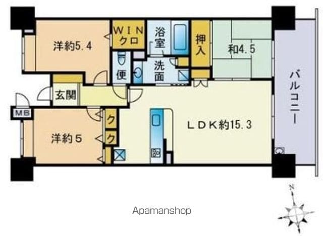 【エイリックスタイルアスバ貝塚駅の間取り】