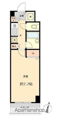 ＣＩＴＹ　ＳＰＩＲＥ　国分寺[1K/22.45m2]の間取図