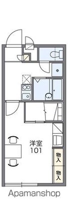 レオパレス南の風　Ⅰ[1K/23.18m2]の間取図