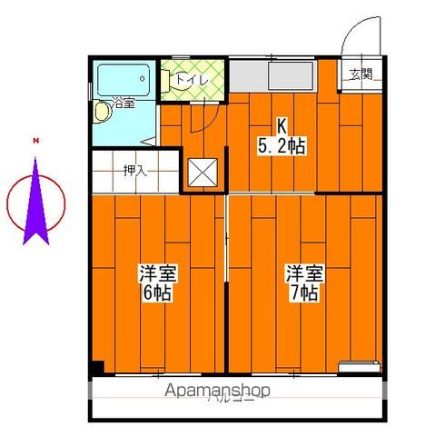ハイツ川住の間取り写真