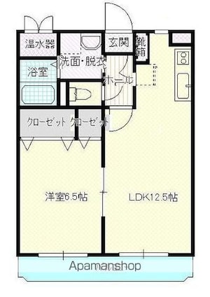 ユーミー伏石Ⅱ[1LDK/45m2]の間取図