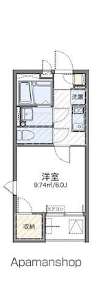 レオネクストグリーンハウス江波[1K/21.5m2]の間取図