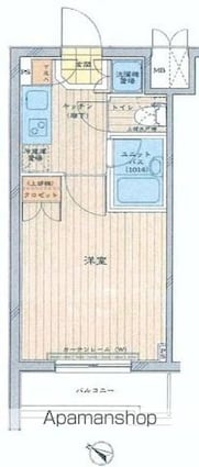 ルーブル新宿西落合七番館[1K/20.15m2]の間取図