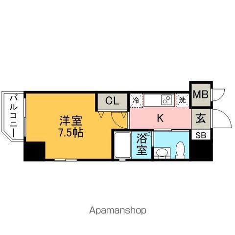 エステムコート博多駅前アヴェールの間取り