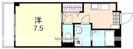 岡山県倉敷市玉島長尾[1K/27.39m2]の間取図