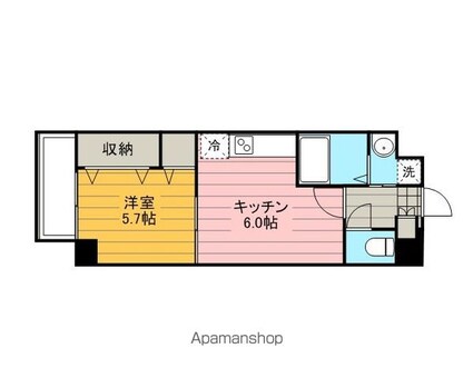 リバーサイドプレーヌ[1DK/31.05m2]の間取図