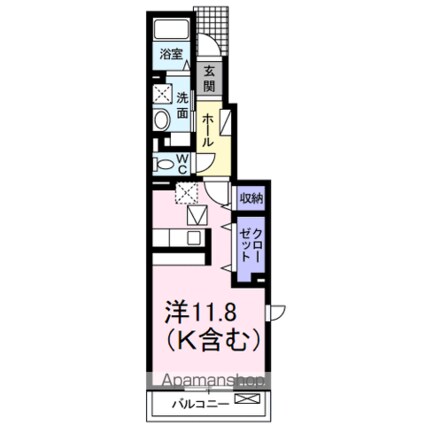 メゾンクレア[1R/34.15m2]の間取図