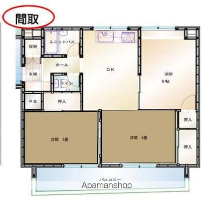 ゴールデンハイツ高砂[3DK/50.83m2]の間取図