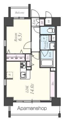 ツインアウルズ[1LDK/47.64m2]の間取図