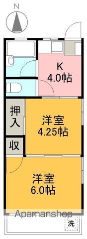 中越コーポの間取り写真