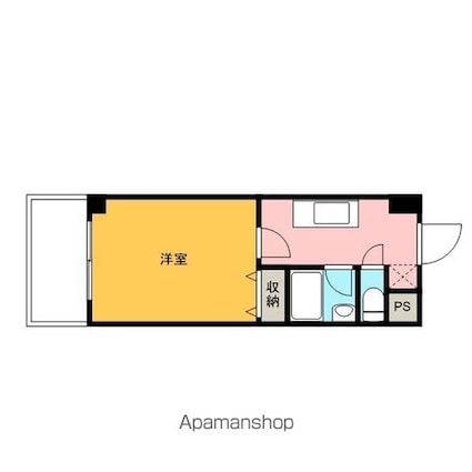 クオーレ青葉台[1K/20.16m2]の間取図