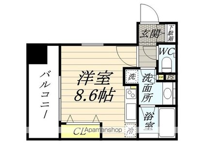 東京都千代田区神田神保町１丁目[1R/26.4m2]の間取図
