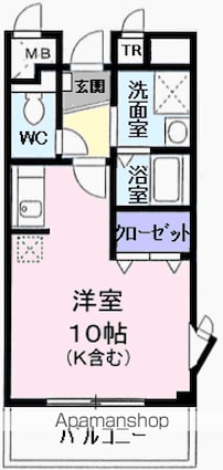 エクセラン・パレ[1R/31.06m2]の間取図