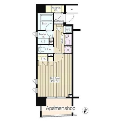 コクヨーレ日本橋[1K/28.96m2]の間取図