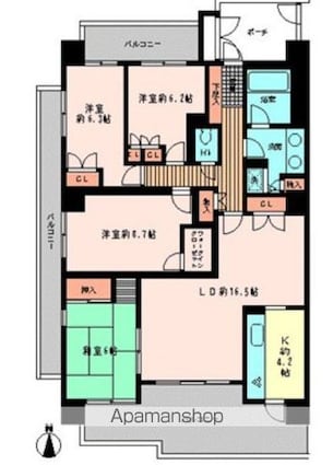 アクロシティＥ[4LDK/110.42m2]の間取図