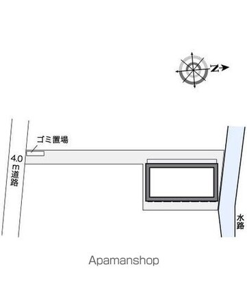 レオパレスフェリーチェ[1K/25.44m2]の配置図
