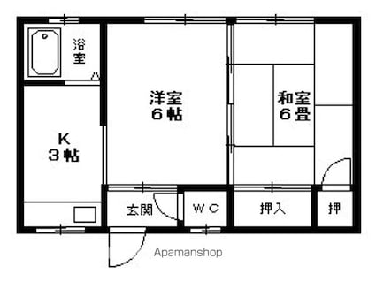 小林アパート[2K/35.6m2]の間取図