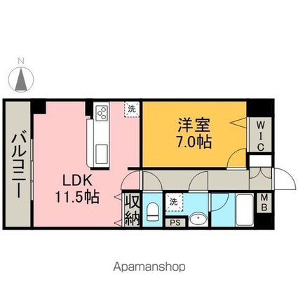 ブリス[1LDK/51.35m2]の間取図