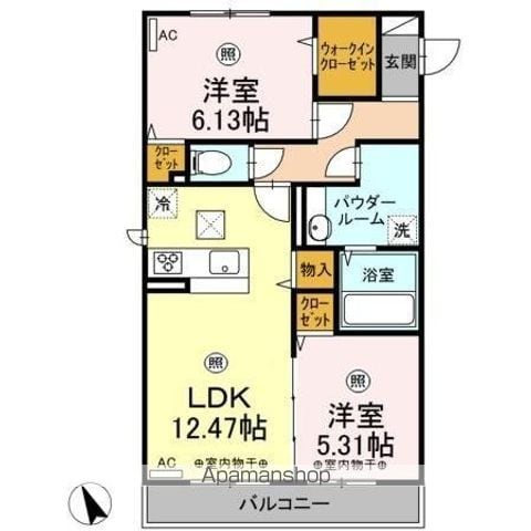 エリタージュ朝倉 NORTHの間取り写真