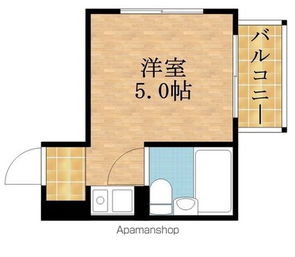 新森サンマンション[1R/13m2]の間取図