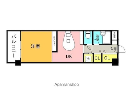 メゾン・ド・アーベリール[1R/28.5m2]の間取図