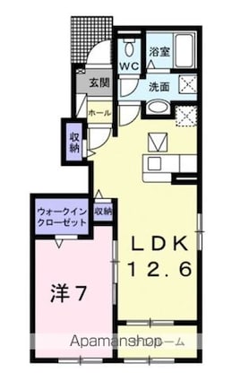 メゾン・ド・オーブ　アケボノⅡ[1LDK/50.08m2]の間取図