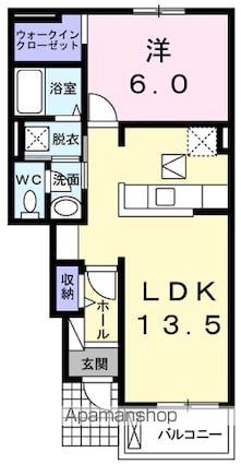 イリーゼ　Ｃ[1LDK/46.06m2]の間取図