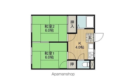 ＴＯＢＵハイツ[2K/33m2]の間取図