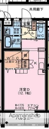 サンメゾン福島[1R/31.98m2]の間取図
