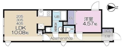 ＬＡＰｉＳ下目黒[1LDK/40.58m2]の間取図