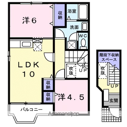 サニーヴィラ弐番館[2LDK/58.12m2]の間取図