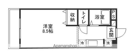 ハートハイム[1K/24.12m2]の間取図