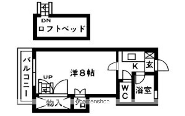 福岡市東区若宮のアパートの間取り