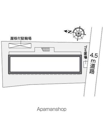 レオパレスゴールドストーン[1K/19.87m2]の配置図
