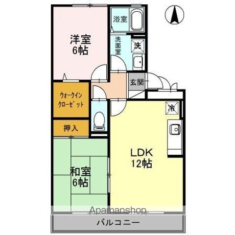 【糟屋郡志免町志免中央のアパートの間取り】