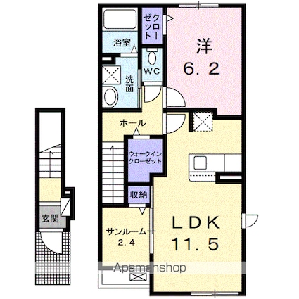 ローレル　Ａ[1LDK/50.96m2]の間取図