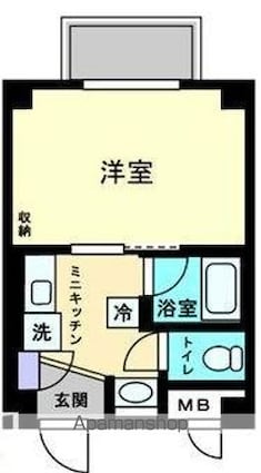 アルファコンフォート高松[1K/22m2]の間取図