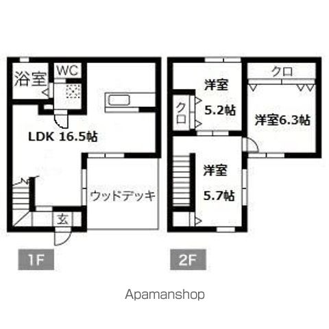 エクリュ南里　Ａの間取り