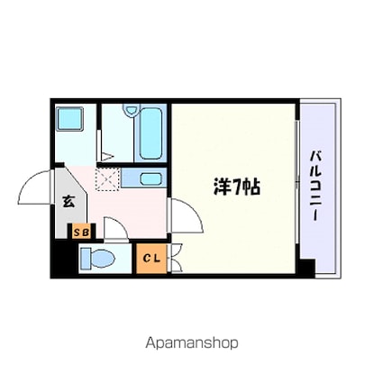 愛知県名古屋市千種区内山３丁目[1K/20.9m2]の間取図