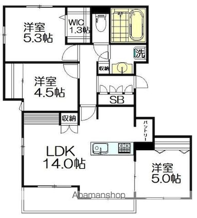 Ｎａｎａｌａ（ナナラ）[3LDK/72.17m2]の間取図