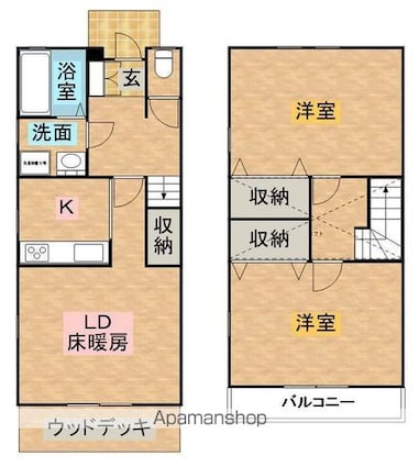 カサ・スペリオルＢ[2LDK/72.27m2]の間取図