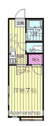 ハイム向山[1K/18.94m2]の間取図