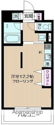 メゾンドゥグランディル[1R/30.34m2]の間取図