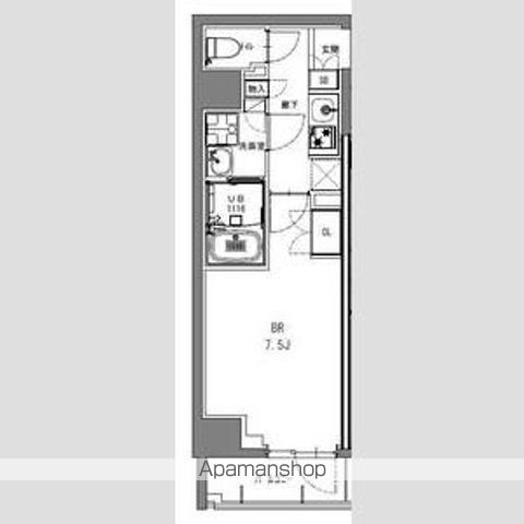ＳーＲＥＳＩＤＥＮＣＥ日本橋馬喰町[1K/25.4m2]の間取図