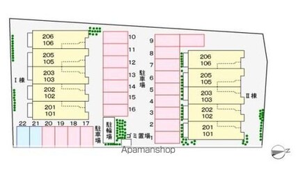 カルム　サンリットＡ　Ⅰ[1R/32.9m2]の配置図